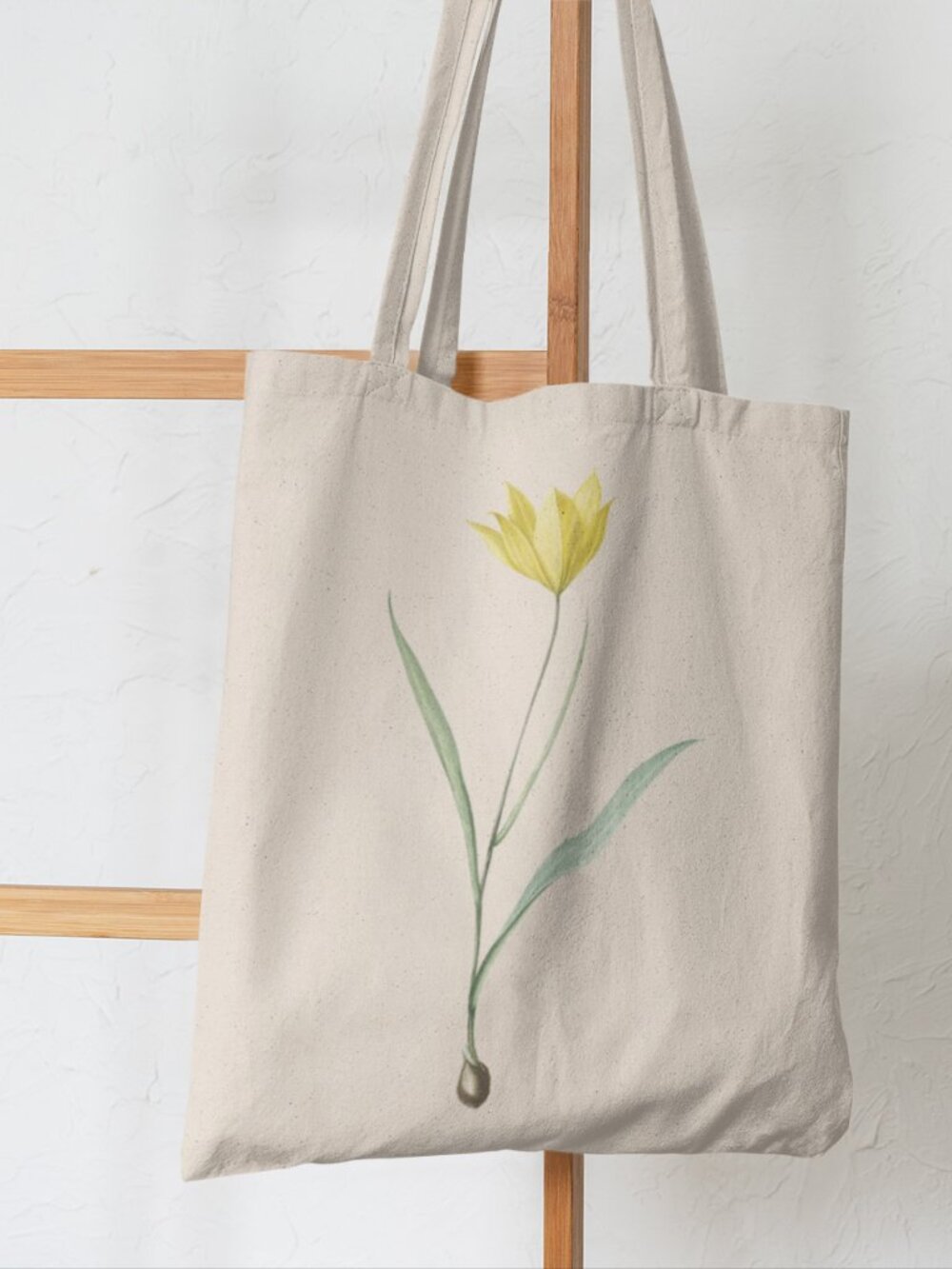 Woodland Tulip Vintage Floral Print Graphic Canvas Tote Bag - Picture 5 of 5